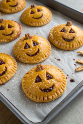 Pumpkin Shaped Mini Apple Pies Recipe