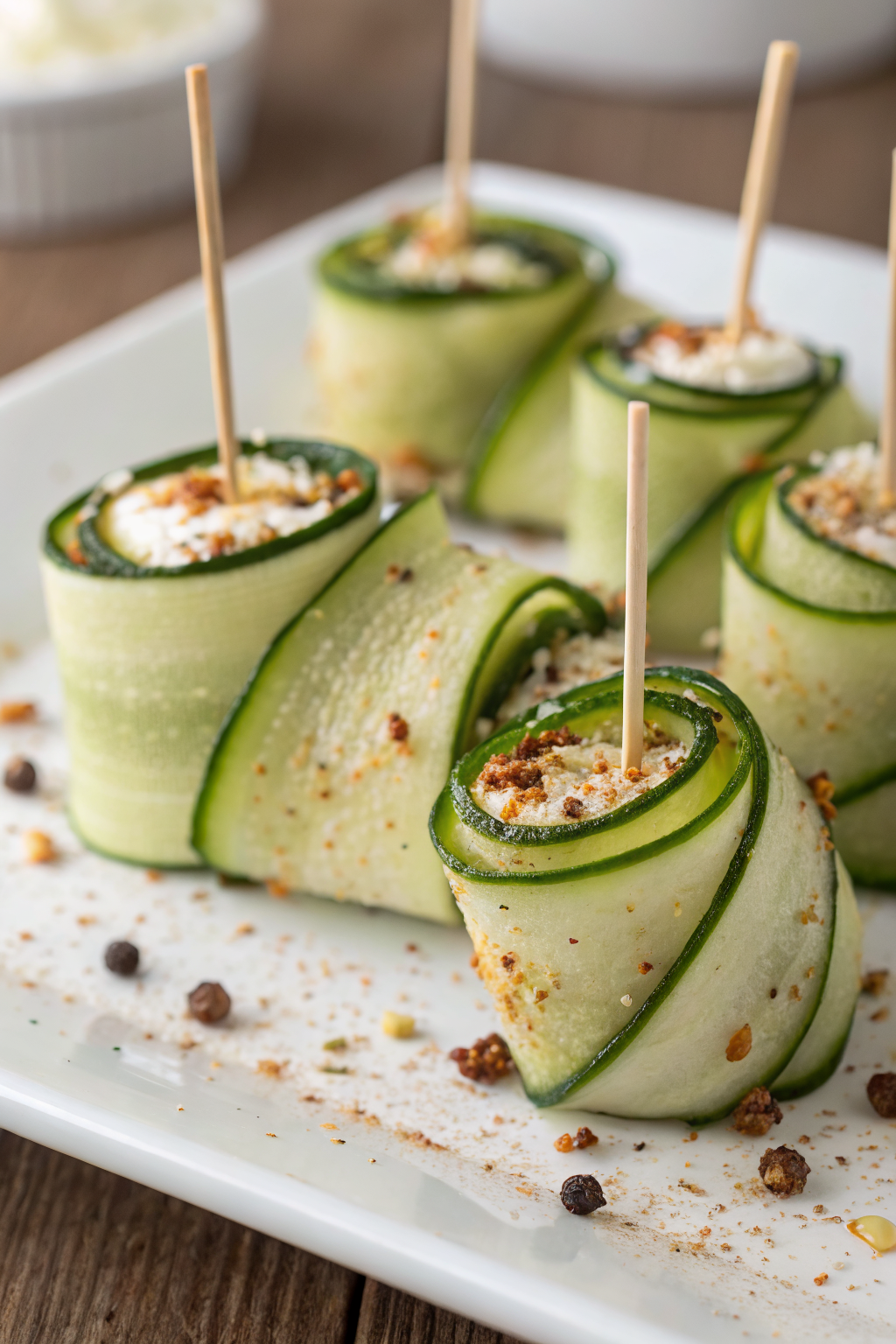 Roasted Zucchini Rolls with Guacamole Recipe