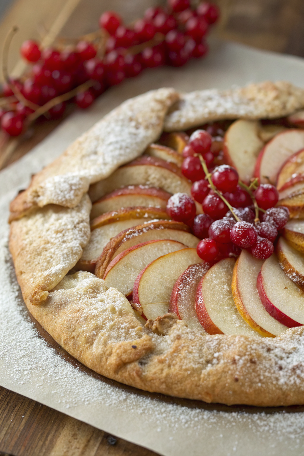 Shortbread Pie with Berry and Apple Filling