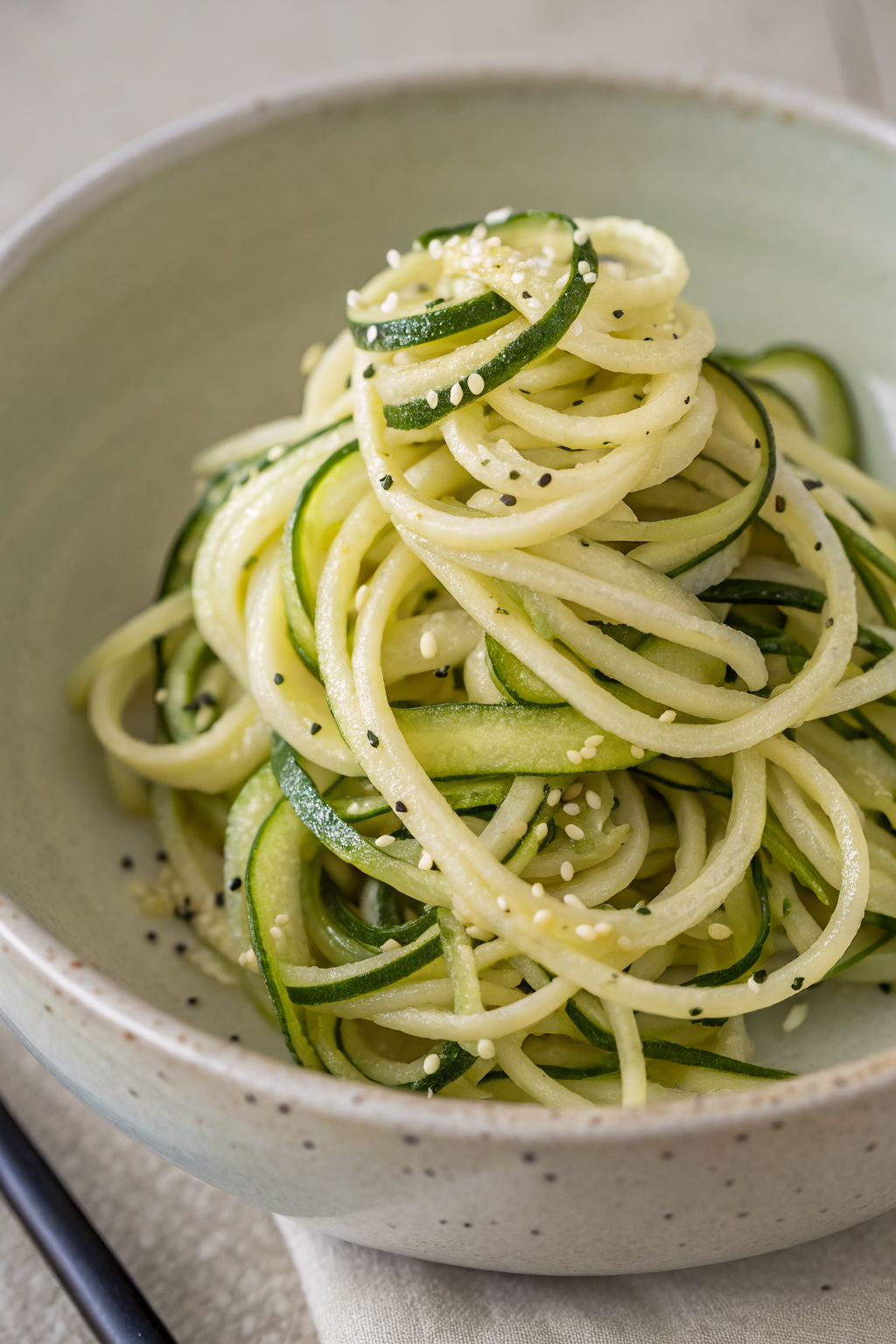 Spicy Garlic Chinese Zucchini Noodles Recipe