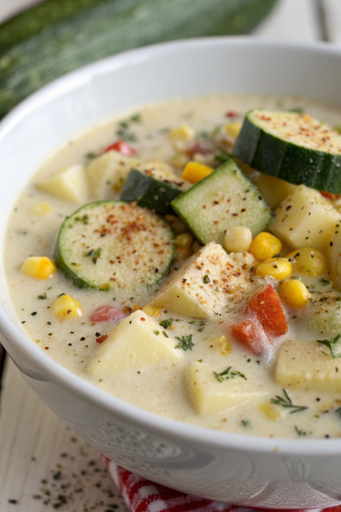 Summer Corn and Zucchini Chowder Recipe
