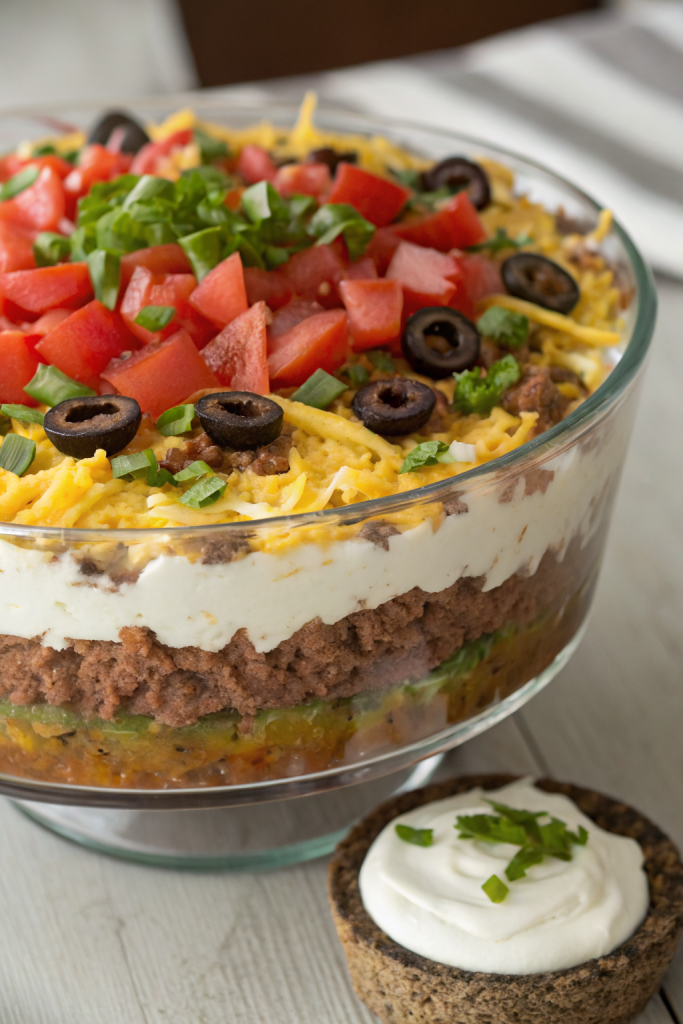 Taco Dip With Ground Beef Recipe