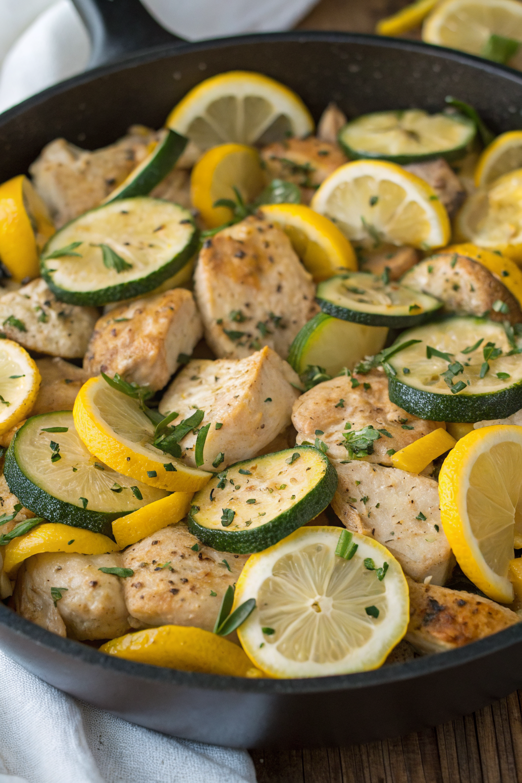 Tasty Chicken Breast with Zucchini and Squash