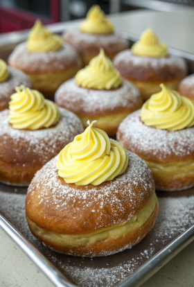 Vanilla Cream-Filled Doughnuts Recipe
