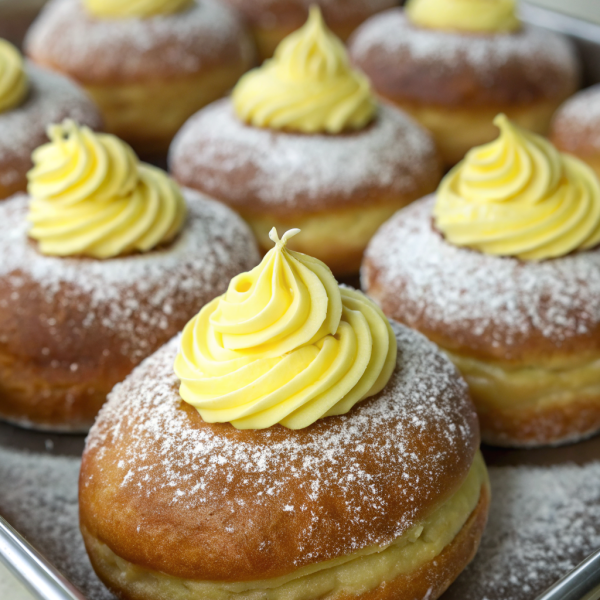 Vanilla Cream-Filled Doughnuts Recipe