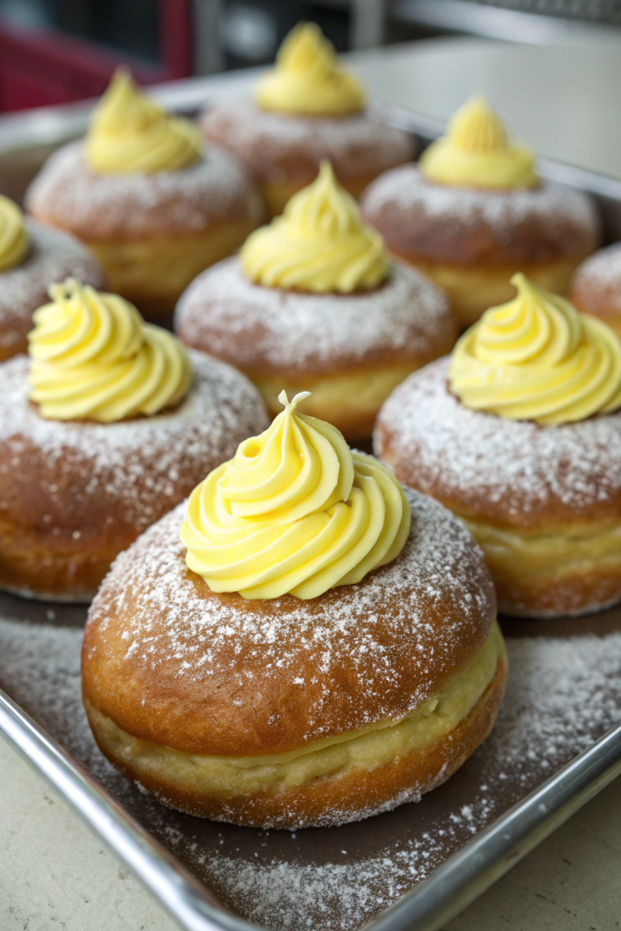 Vanilla Cream-Filled Doughnuts Recipe