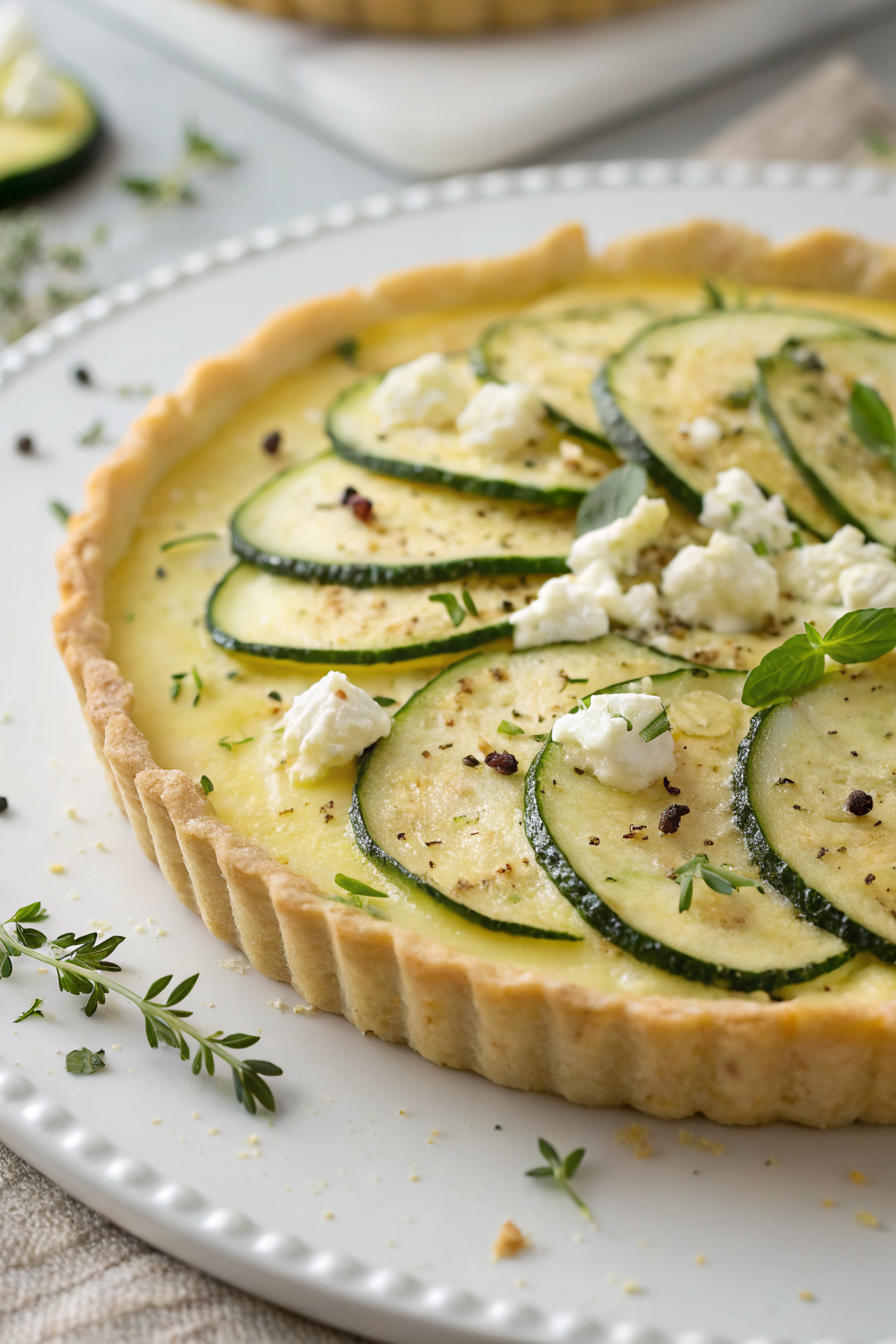 Zucchini Feta Quiche Recipe