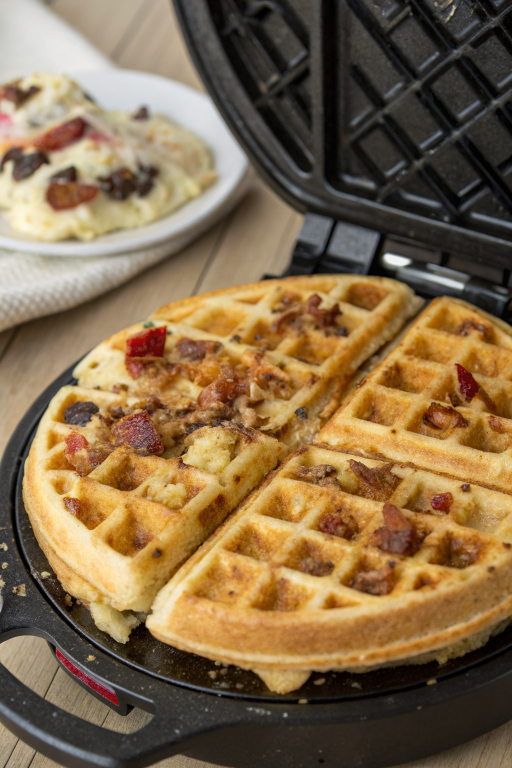 Zucchini Fritter Waffle Recipe