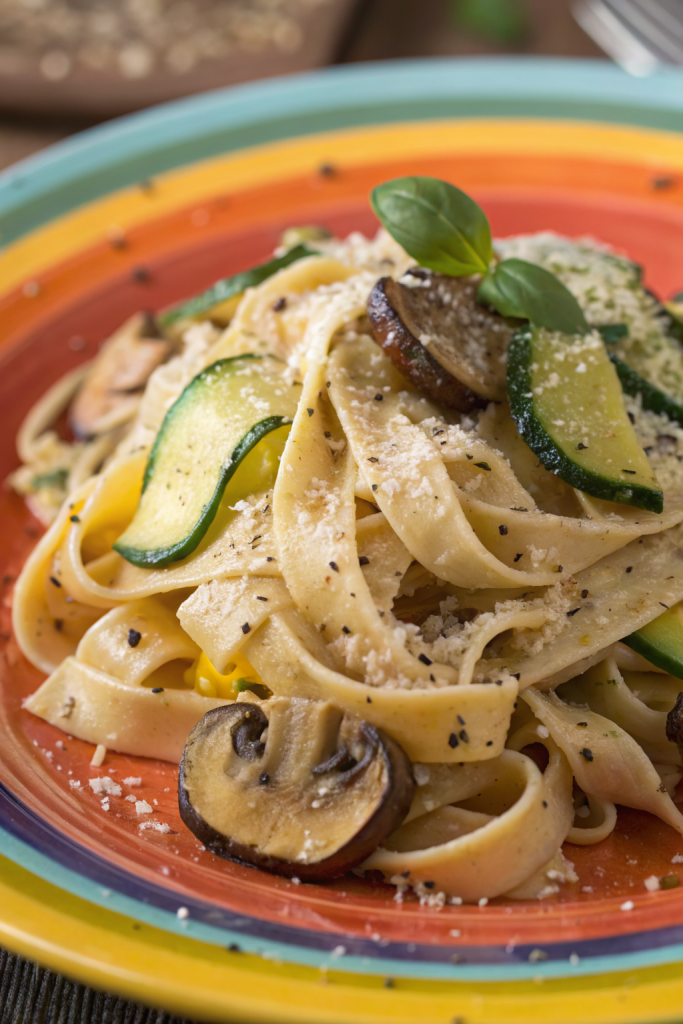 Zucchini Mushroom Pasta Recipe