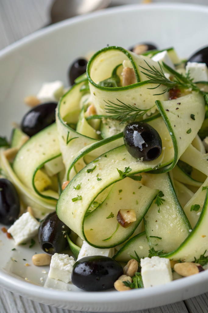 Zucchini Ribbon Salad With Basil Vinaigrette