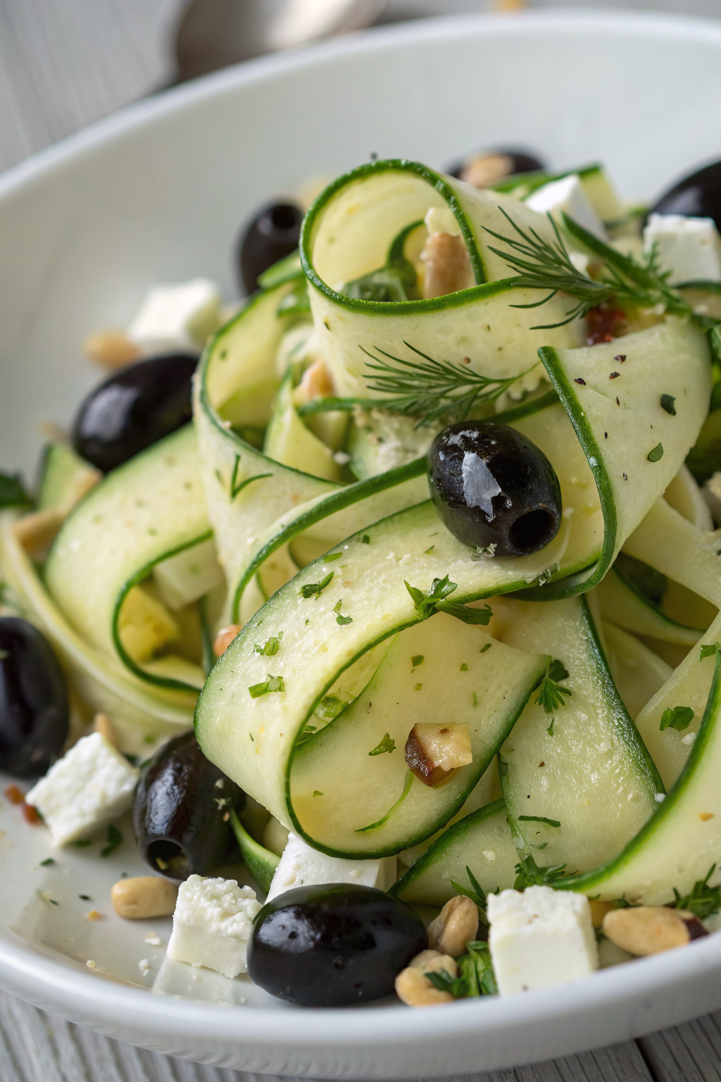 Zucchini Ribbon Salad With Basil Vinaigrette