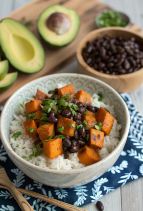 Chipotle Roasted Butternut Squash and Black Beans