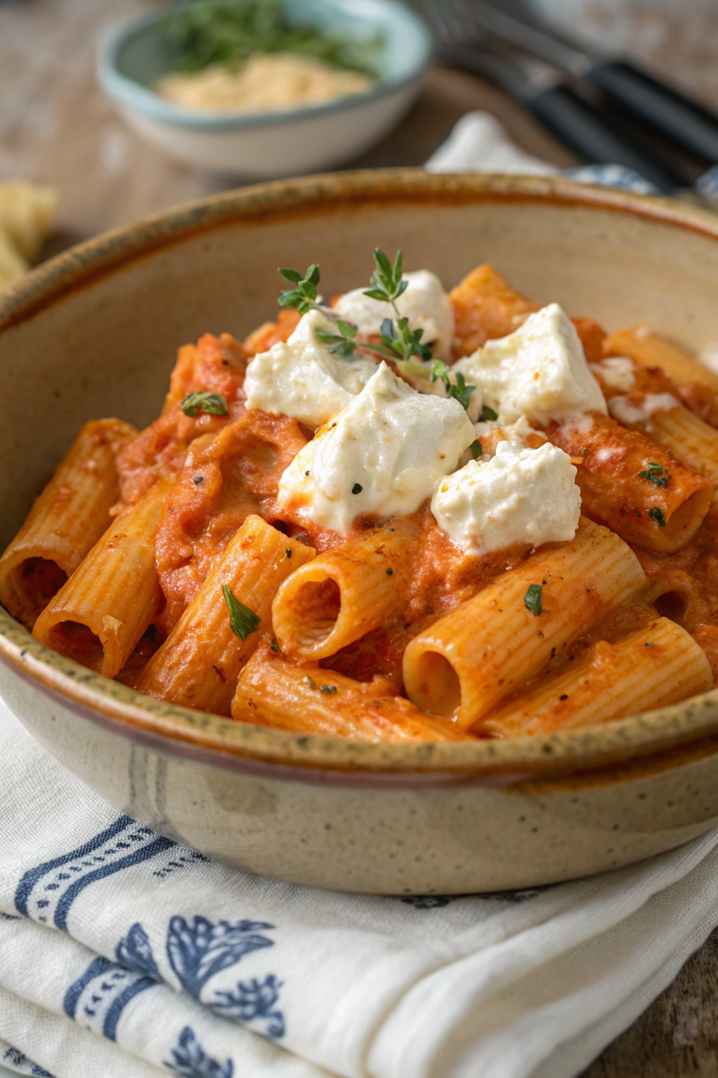 Cream-free Tomato Rigatoni Pasta Recipe