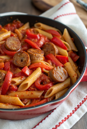 Creamy Cajun Sausage Pasta Recipe