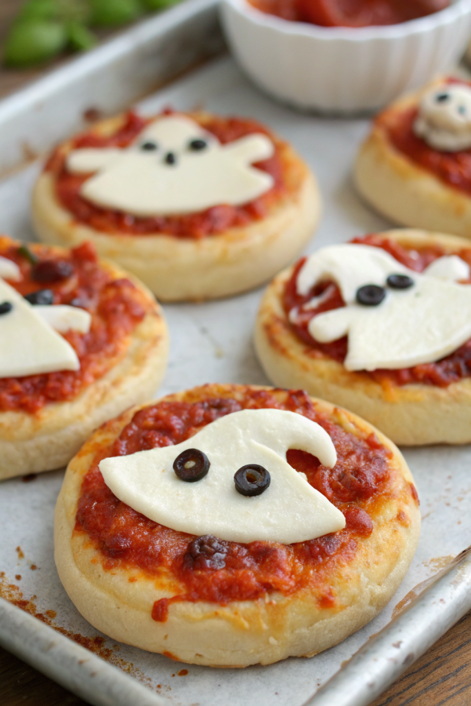 Easy Mini Halloween Pizzas Recipe