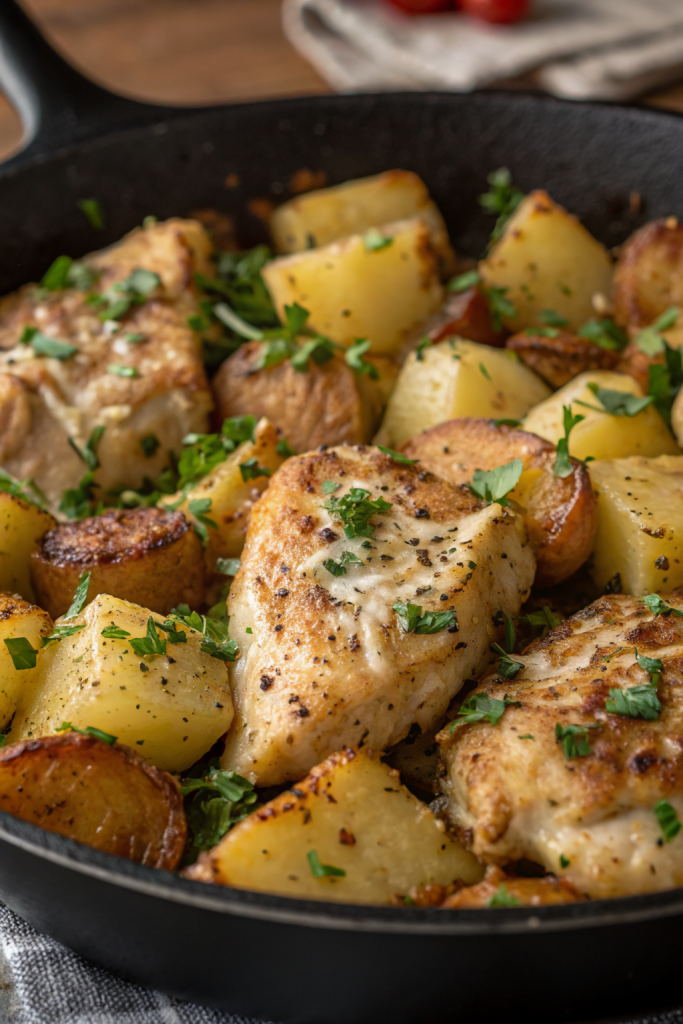 Garlic Parmesan Chicken and Potatoes Recipe