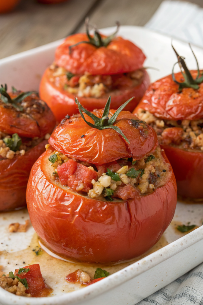 Greek Stuffed Tomatoes Recipe