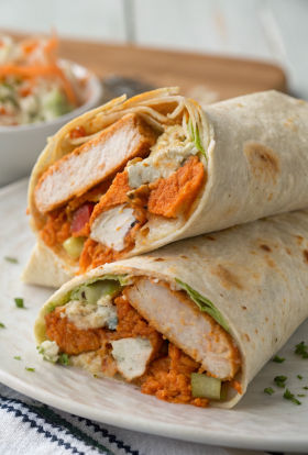 Hot Honey Buffalo Chicken Wraps Recipe