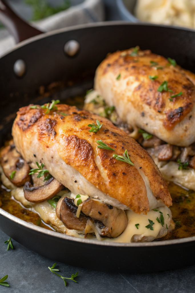 Mushroom Stuffed Chicken Breast Recipe