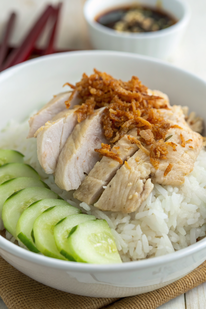 Poached Chicken with Shallot Oil Sauce