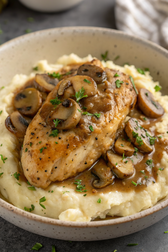 Skillet Chicken With Mushroom Gravy Recipe
