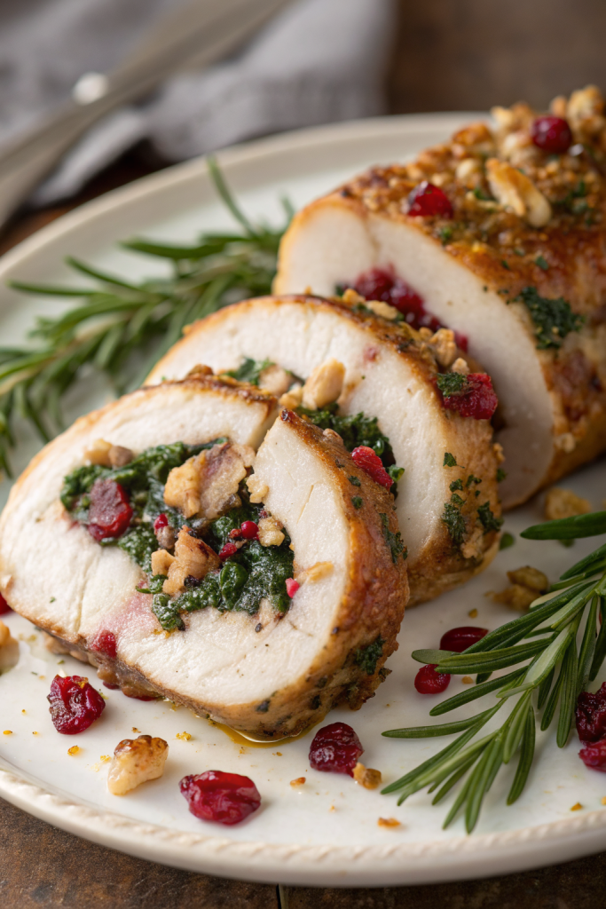 Spinach Cranberry Stuffed Chicken Breasts Recipe