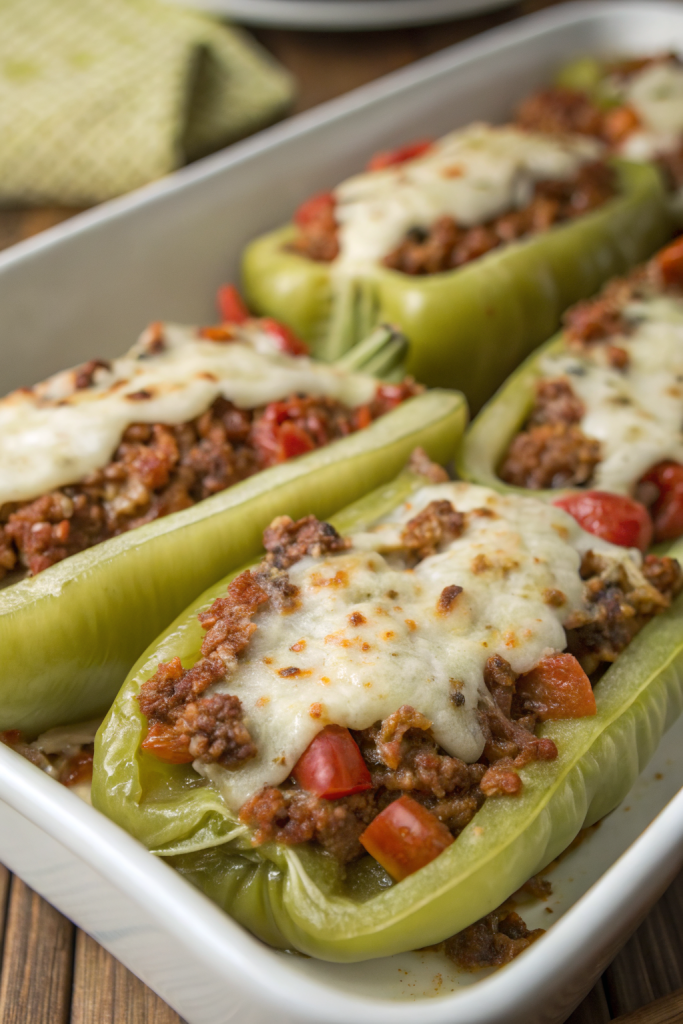 Stuffed Banana Peppers with Hot Sausage Recipe