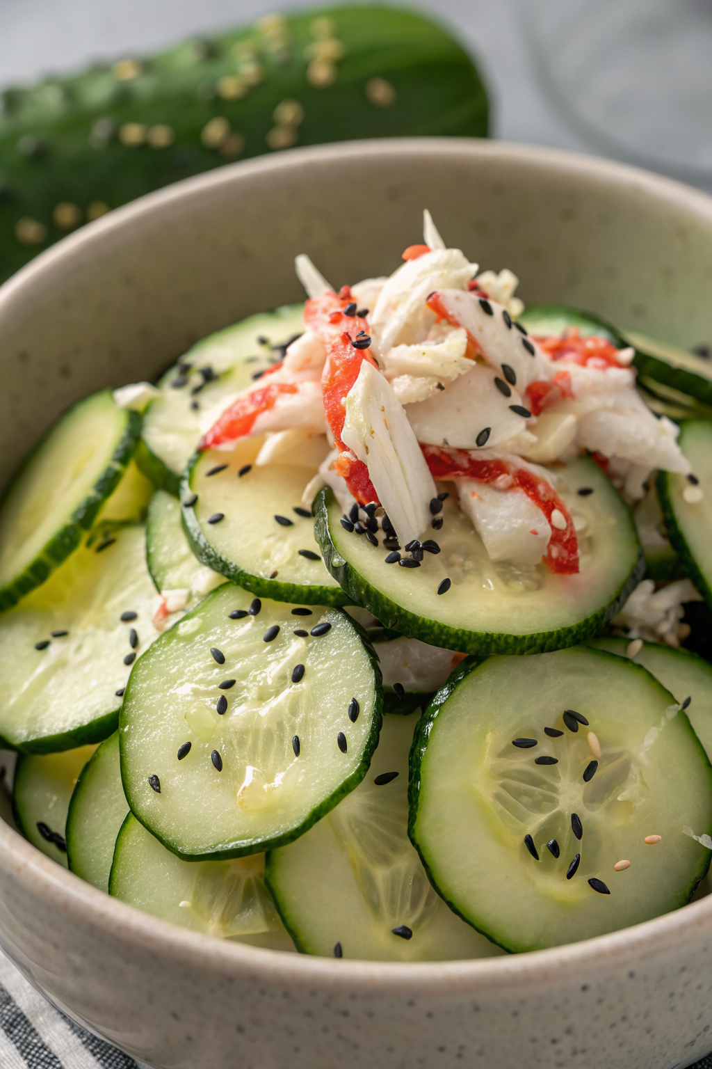 Tasty California Roll Cucumber Salad Recipe