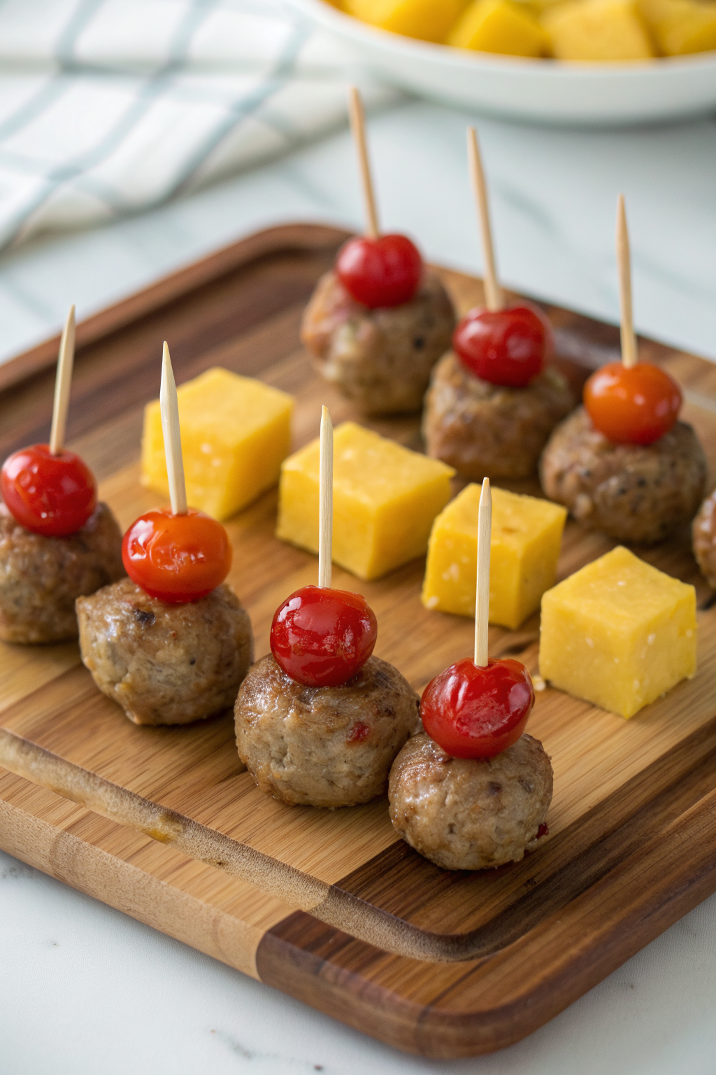 Cheeseburger Meatball Kabobs Recipe