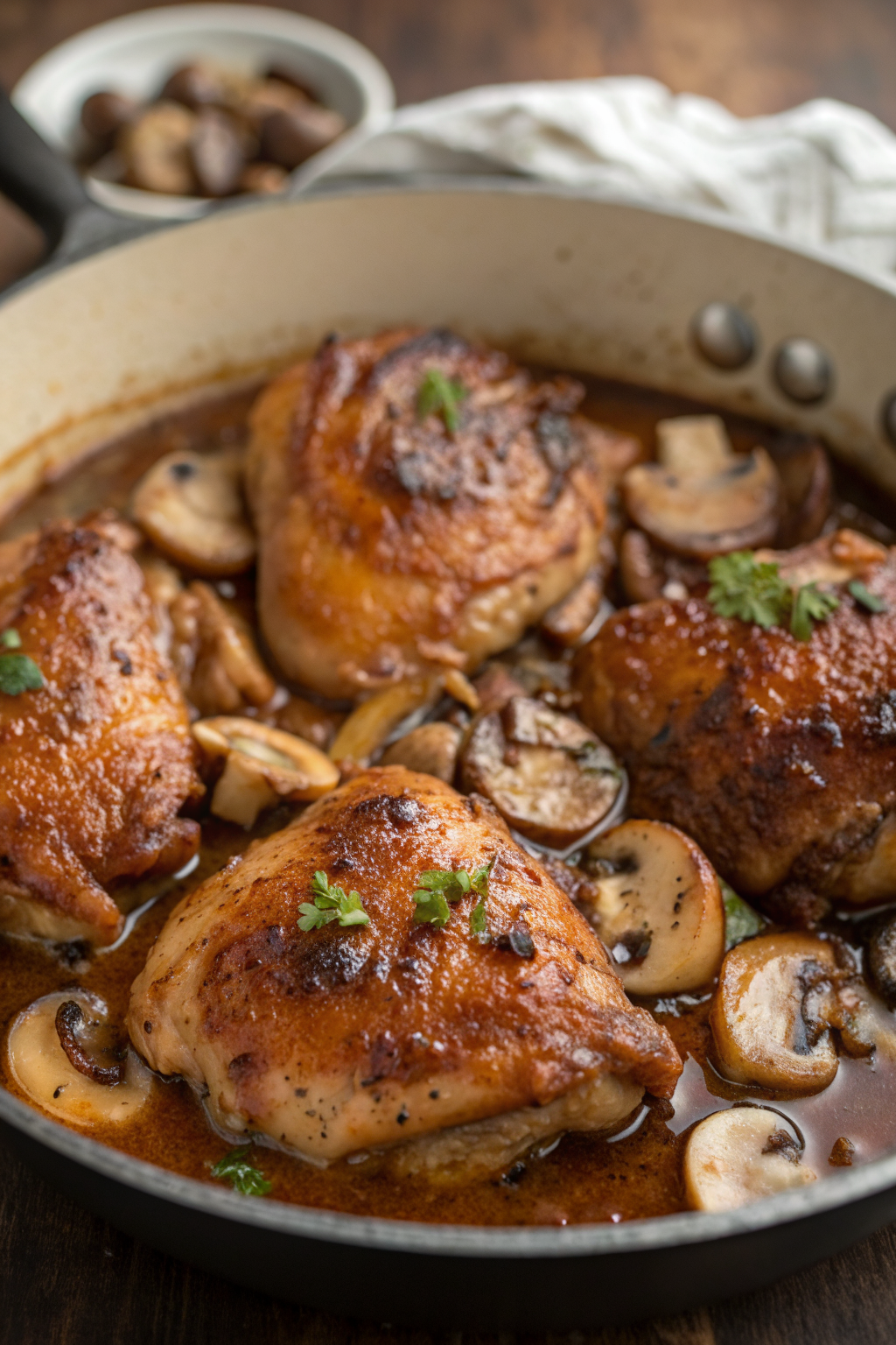 Chicken Thighs Mushrooms Recipe