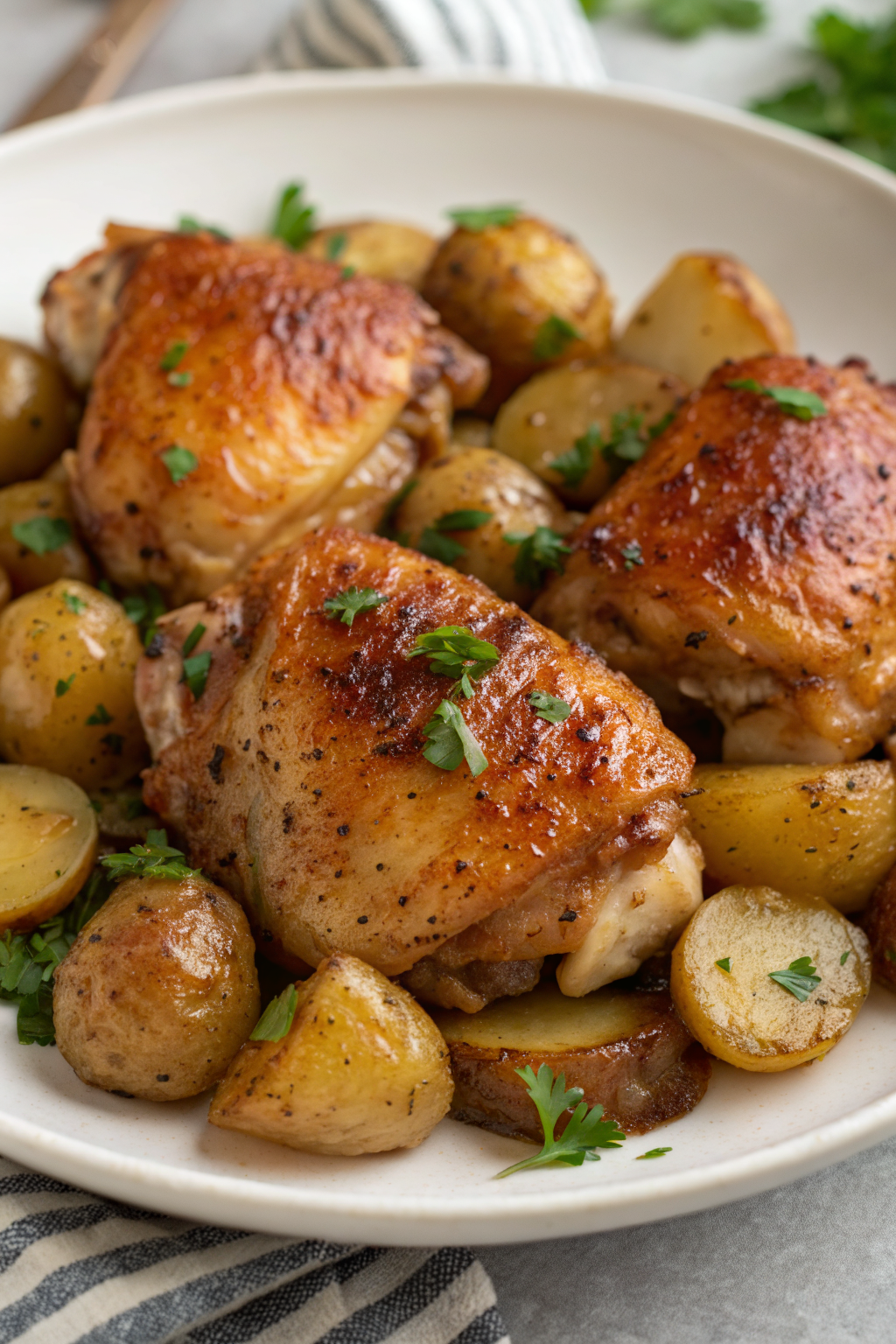 Chicken Thighs with Potatoes Recipe