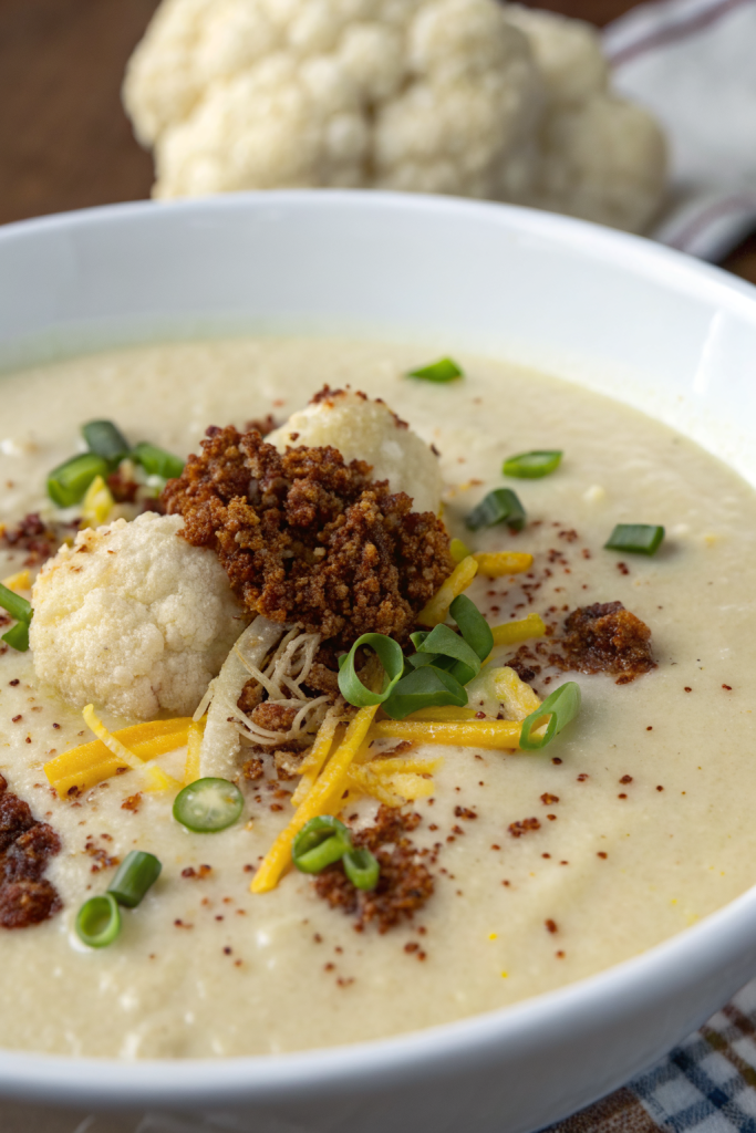 Creamy Roasted Cauliflower Soup Recipe