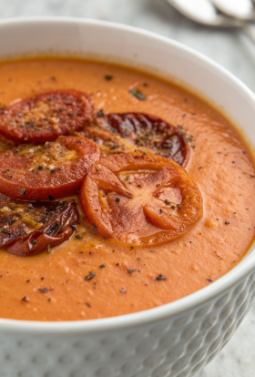 Creamy Roasted Garlic Tomato Soup Recipe