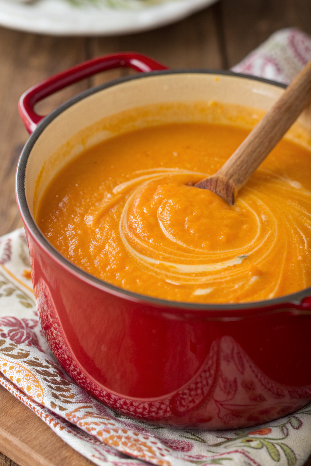 Creamy Roasted Pumpkin Sweet Potato Soup Recipe
