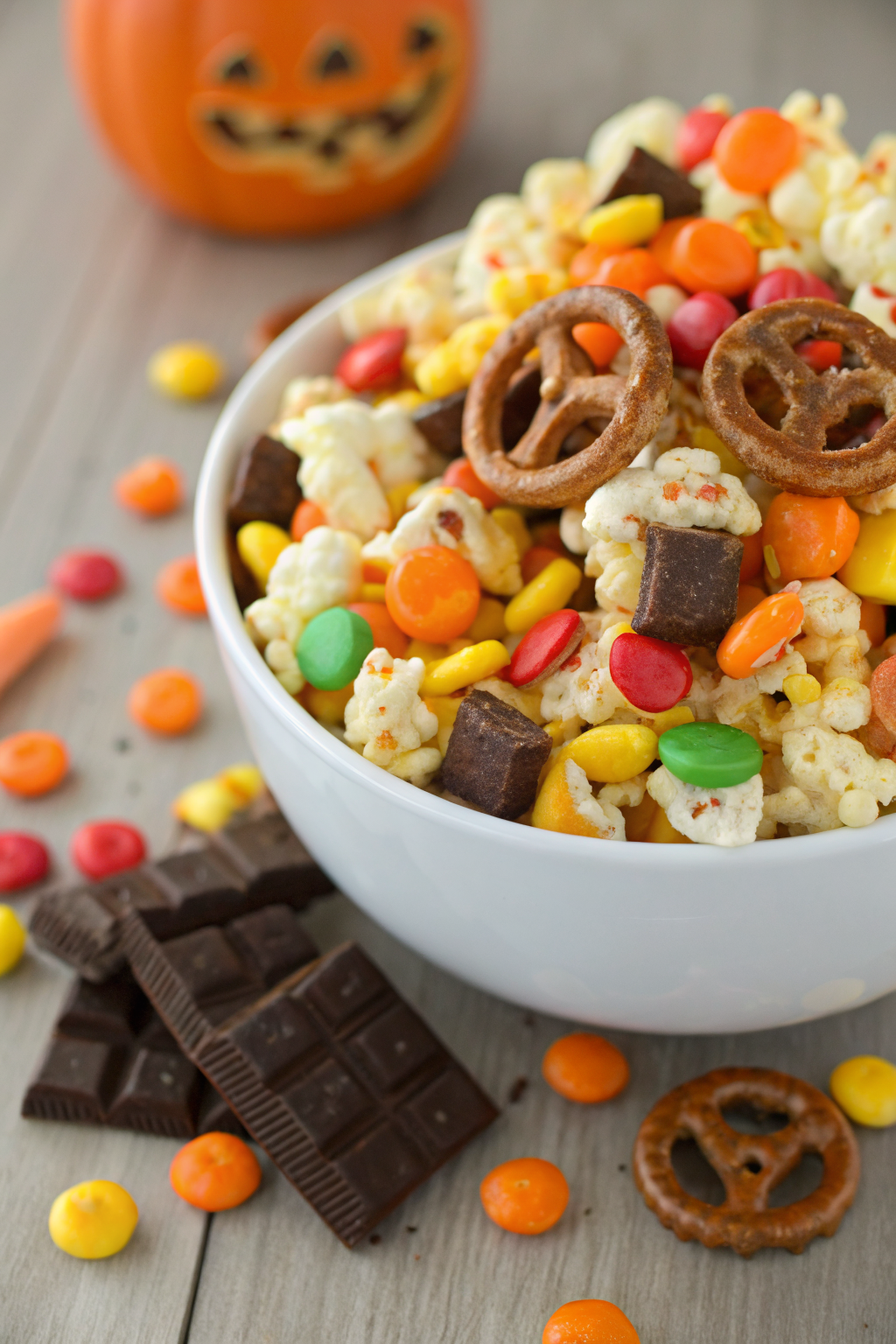 Fall Harvest Caramel Popcorn Snack Mix