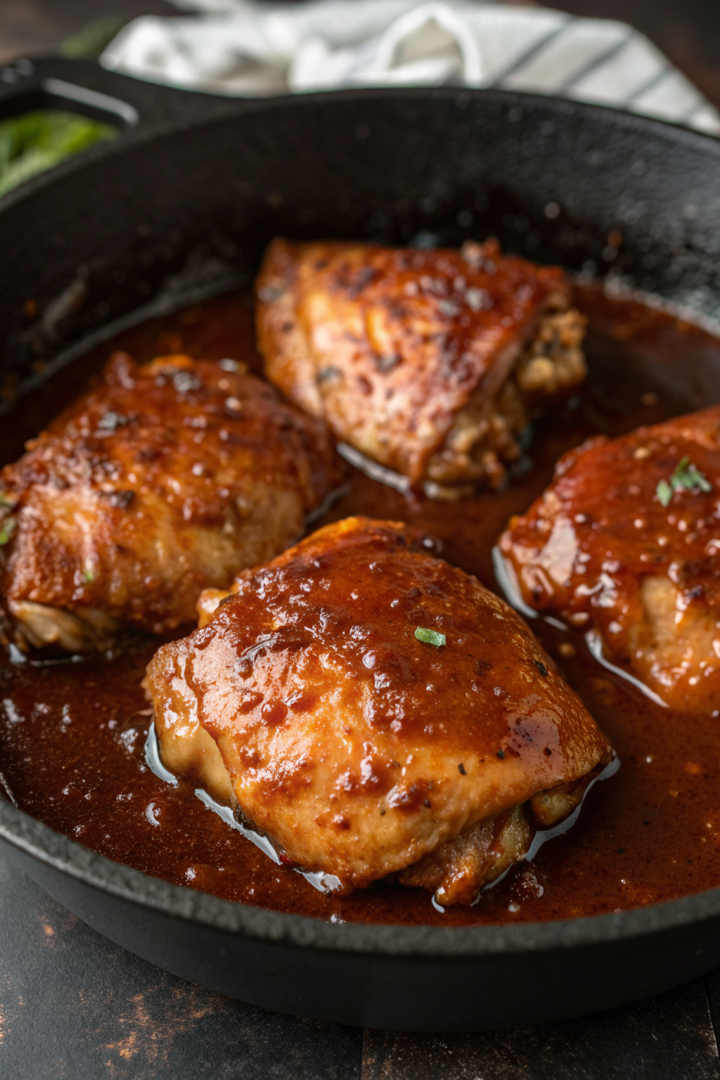 Garlic Butter Chicken Thighs with Potatoes Skillet Recipe