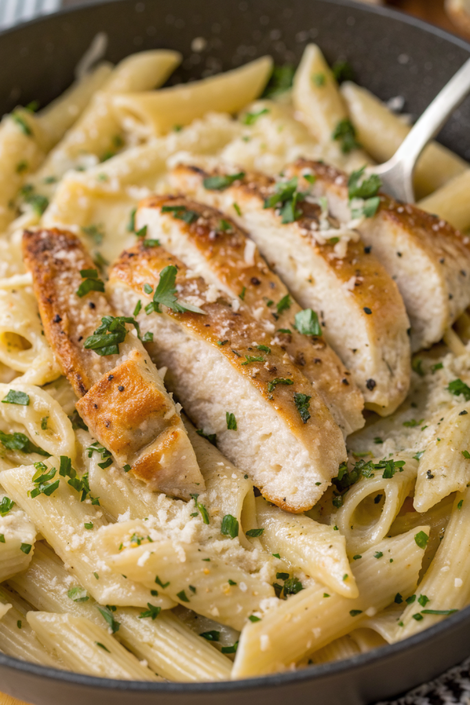 Garlic Parmesan Chicken Pasta Recipe