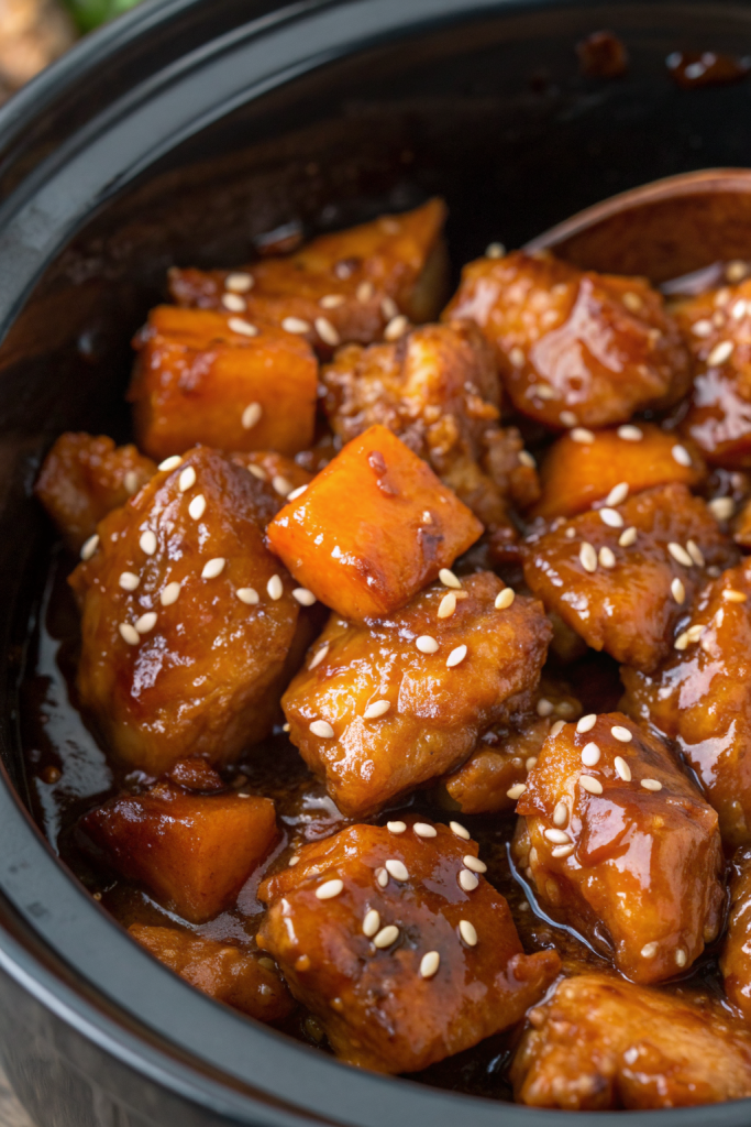 Honey Garlic Slow Cooker Chicken Thighs Recipe