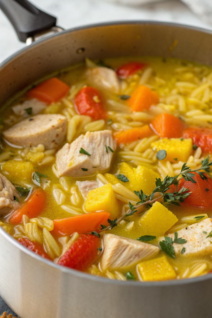 Lemon Chicken Orzo Soup Recipe