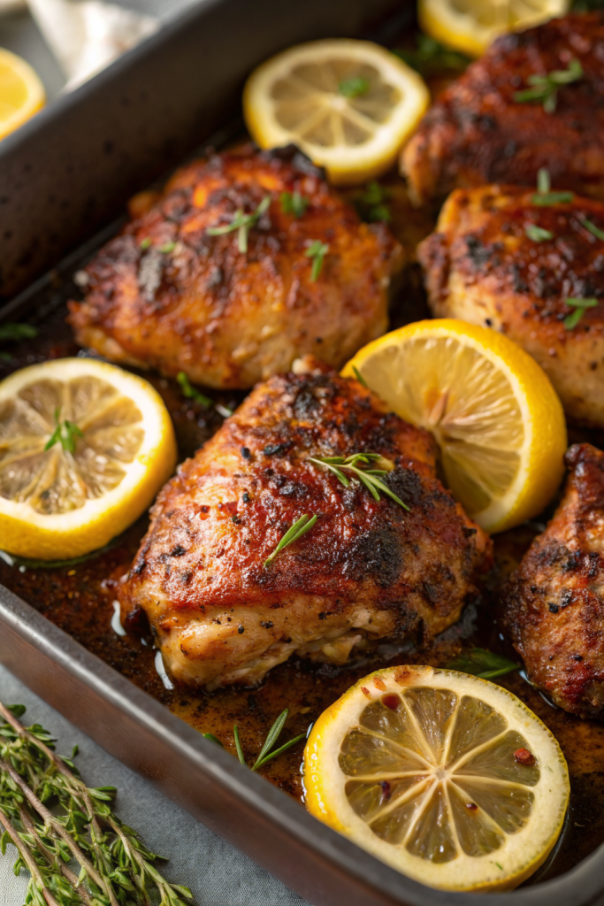 Lemon Paprika Roast Chicken Thighs Recipe