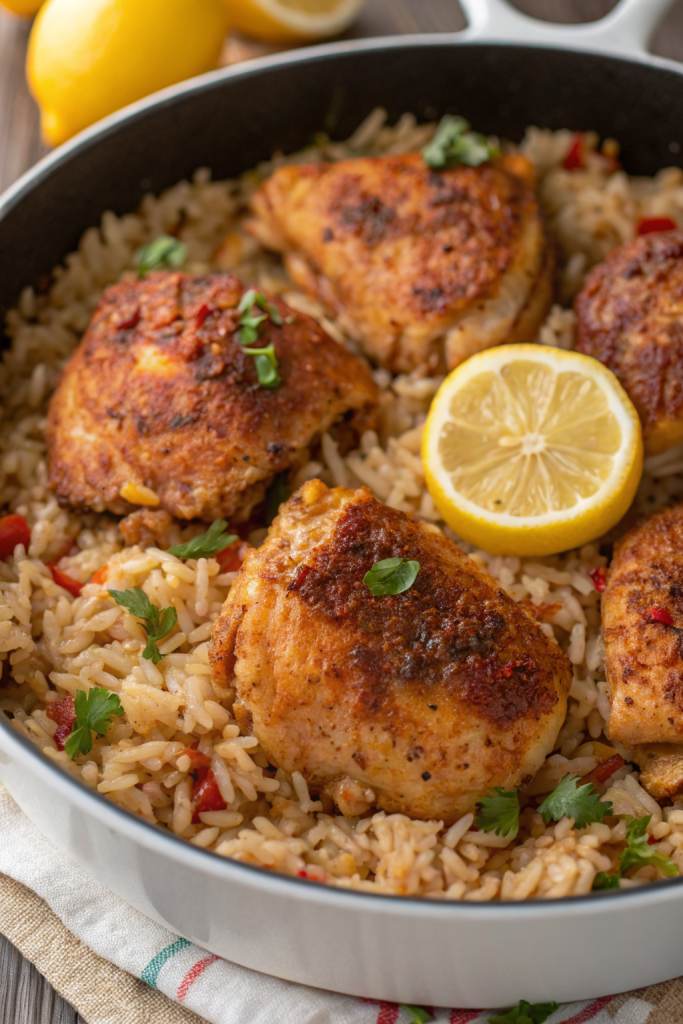 One Pan Spanish Chicken Rice Recipe