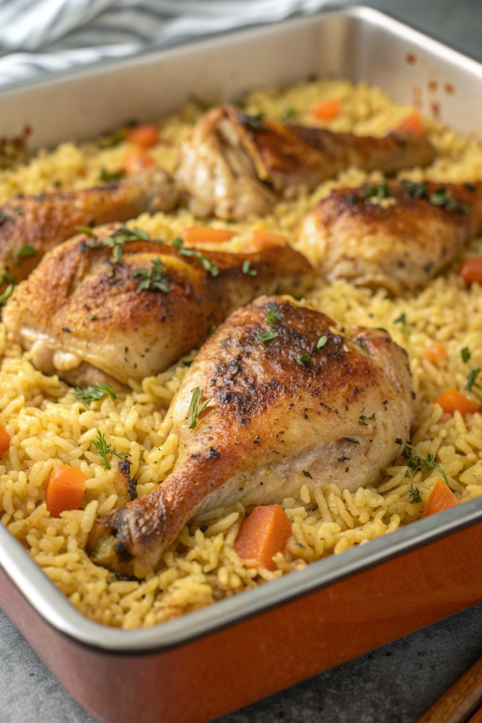 Oven Baked Chicken Rice Recipe