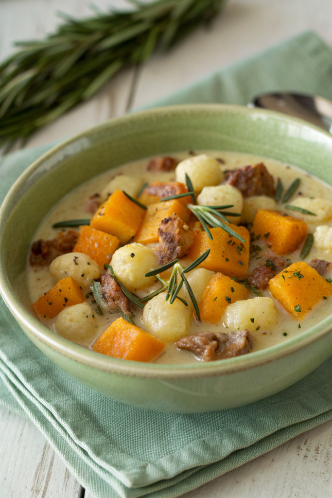 Savory Butternut Squash Gnocchi Soup Recipe