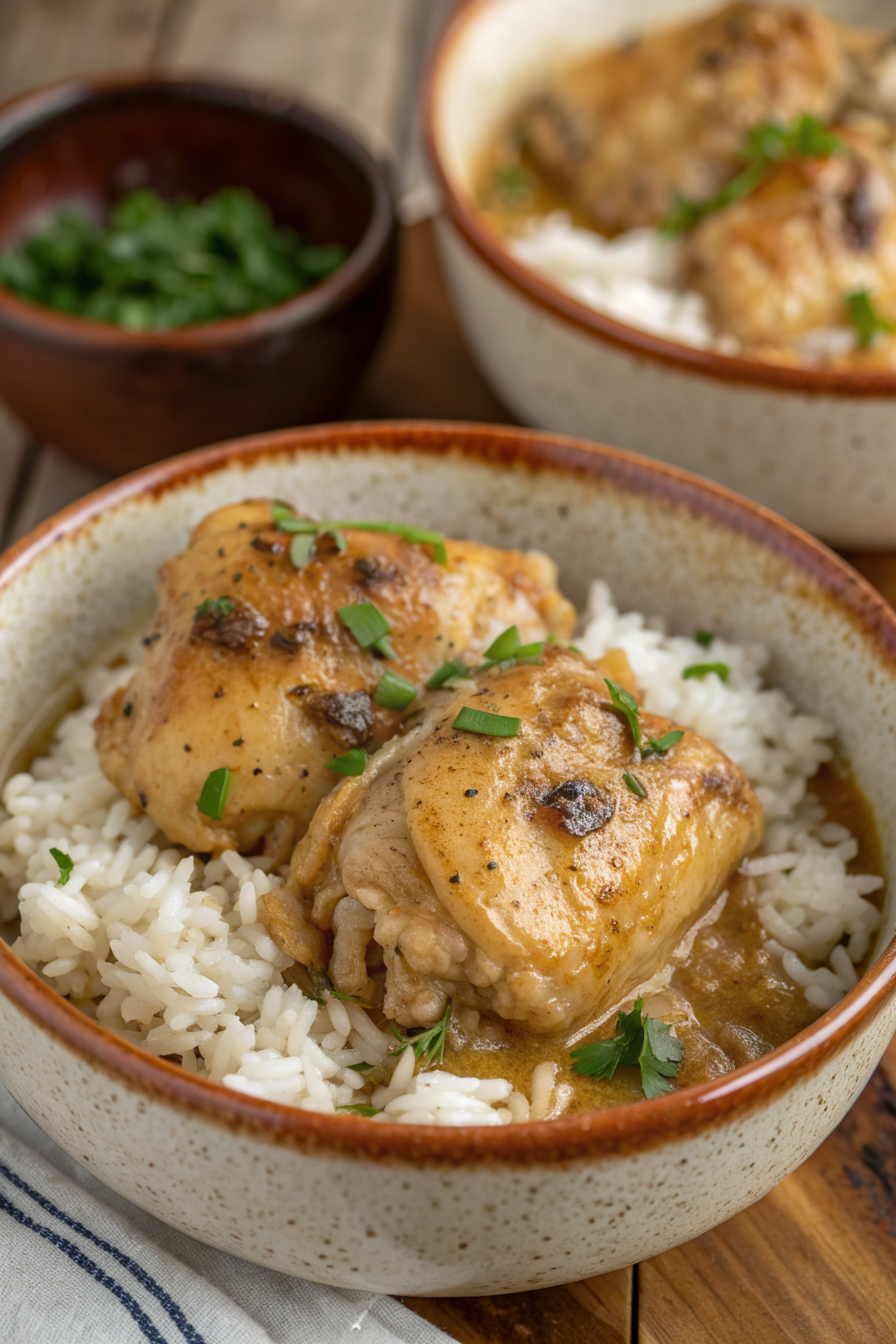 Smothered Chicken and Rice Recipe