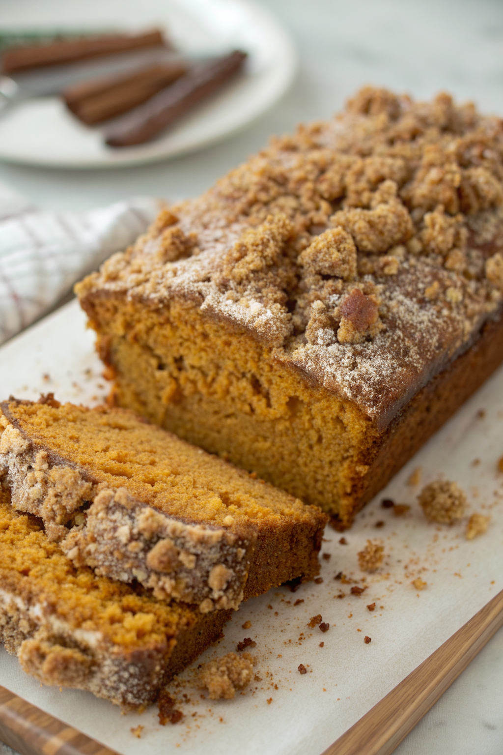 Banana Pumpkin Bread with Streusel Topping