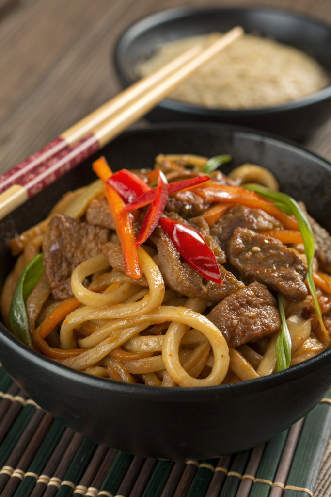 Black Pepper Beef Udon Recipe