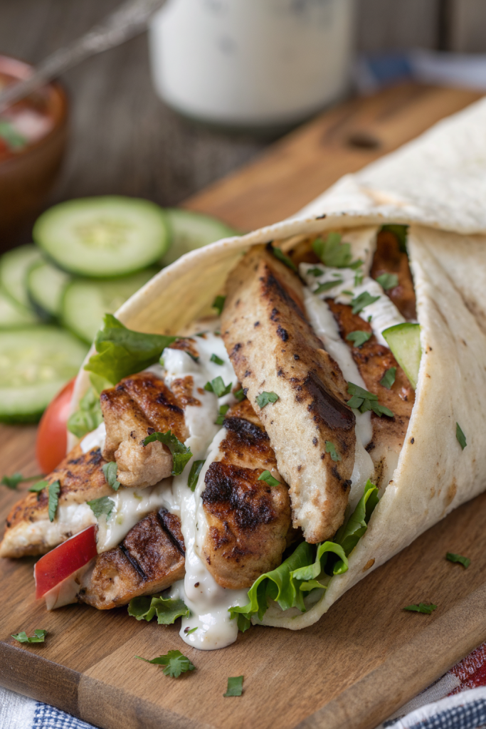 Chicken Shawarma with Garlic Sauce Recipe