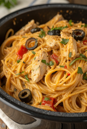 Classic Crockpot Chicken Spaghetti Recipe