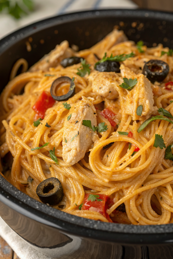 Classic Crockpot Chicken Spaghetti Recipe