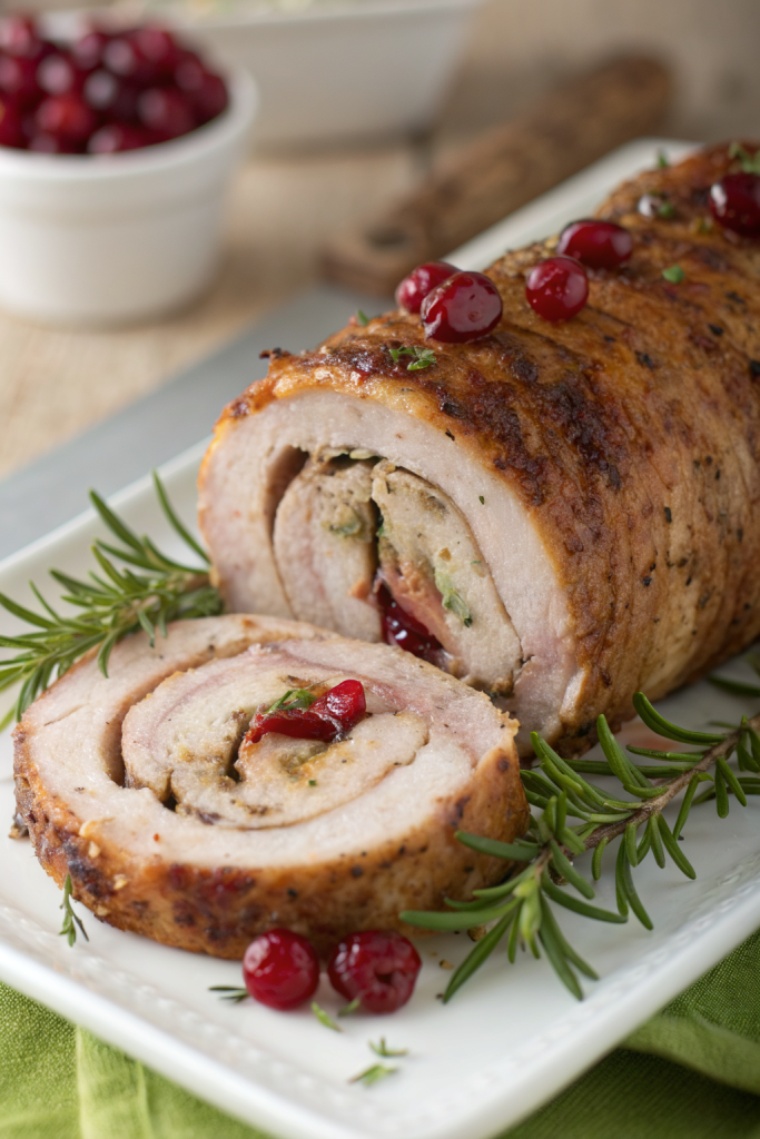 Cranberry Stuffed Turkey Breast Recipe